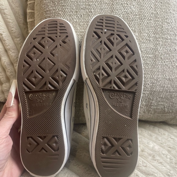 Converse Off-White Canvas Sneakers blue size 5.5 - Picture 5 of 8